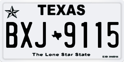 TX license plate BXJ9115