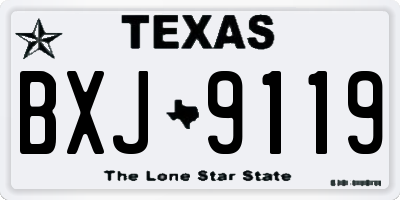 TX license plate BXJ9119