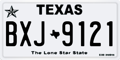 TX license plate BXJ9121