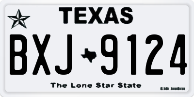 TX license plate BXJ9124