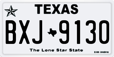TX license plate BXJ9130