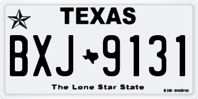 TX license plate BXJ9131