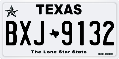 TX license plate BXJ9132