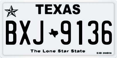 TX license plate BXJ9136