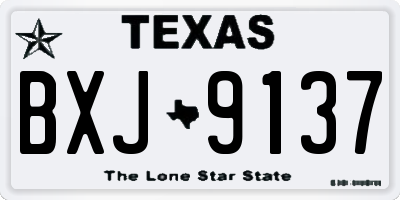 TX license plate BXJ9137