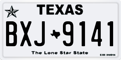 TX license plate BXJ9141