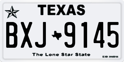 TX license plate BXJ9145