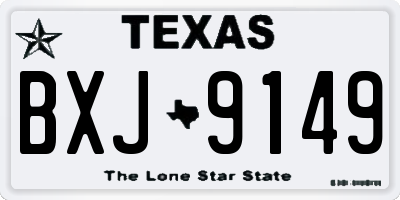TX license plate BXJ9149