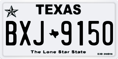 TX license plate BXJ9150