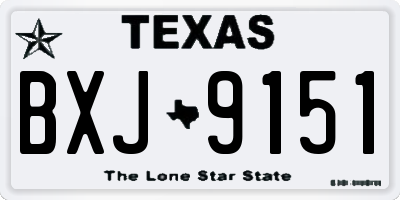 TX license plate BXJ9151