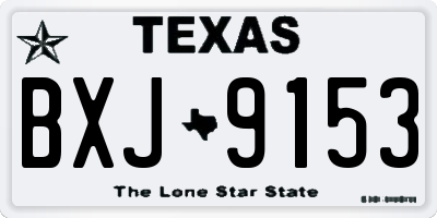 TX license plate BXJ9153