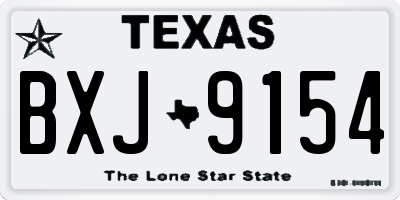 TX license plate BXJ9154