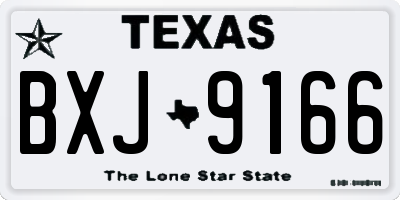 TX license plate BXJ9166