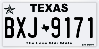 TX license plate BXJ9171