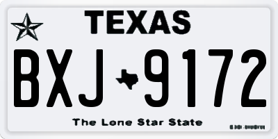 TX license plate BXJ9172