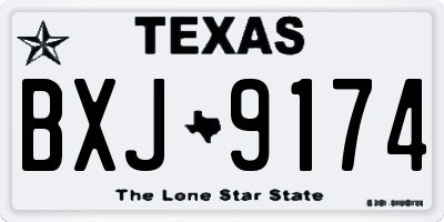 TX license plate BXJ9174