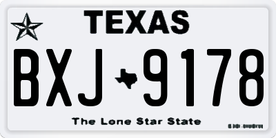 TX license plate BXJ9178