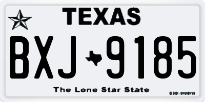TX license plate BXJ9185