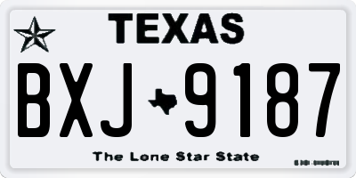 TX license plate BXJ9187