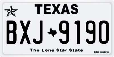 TX license plate BXJ9190