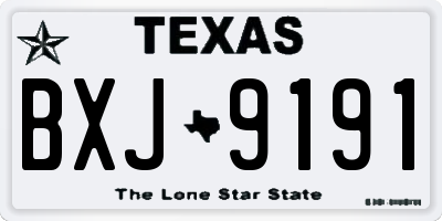 TX license plate BXJ9191