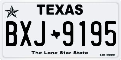 TX license plate BXJ9195