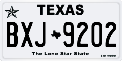 TX license plate BXJ9202