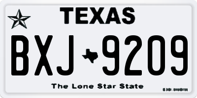 TX license plate BXJ9209