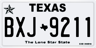 TX license plate BXJ9211