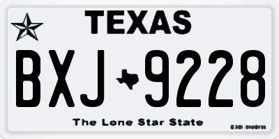 TX license plate BXJ9228