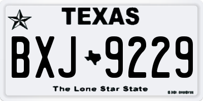 TX license plate BXJ9229