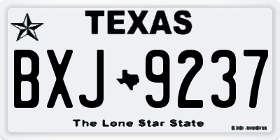 TX license plate BXJ9237