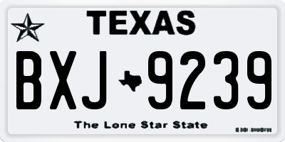 TX license plate BXJ9239