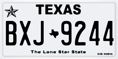 TX license plate BXJ9244