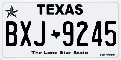 TX license plate BXJ9245