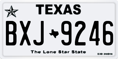 TX license plate BXJ9246