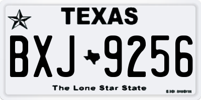 TX license plate BXJ9256