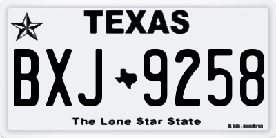 TX license plate BXJ9258