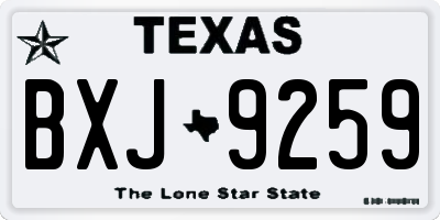 TX license plate BXJ9259