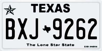 TX license plate BXJ9262