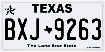 TX license plate BXJ9263