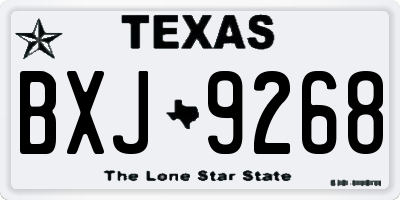 TX license plate BXJ9268