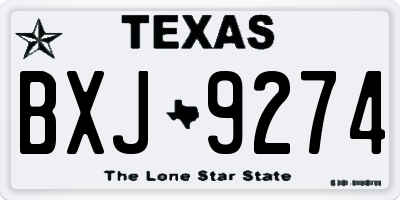 TX license plate BXJ9274