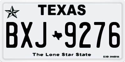 TX license plate BXJ9276