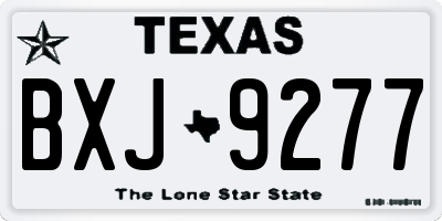 TX license plate BXJ9277