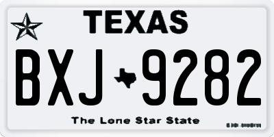 TX license plate BXJ9282