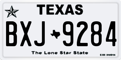 TX license plate BXJ9284