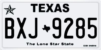 TX license plate BXJ9285