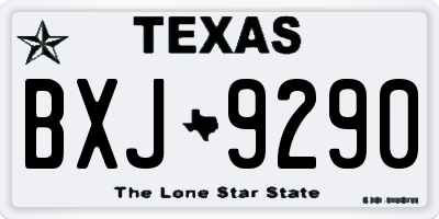 TX license plate BXJ9290