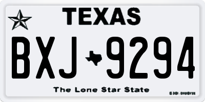 TX license plate BXJ9294